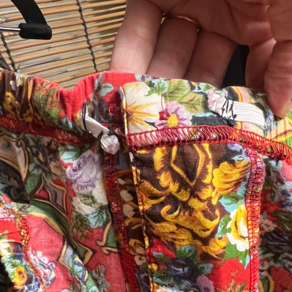 Kenzo Vintage 2 Piece Set Red Floral Mandala Shirt and Pants Outfit - Picture 3 of 12